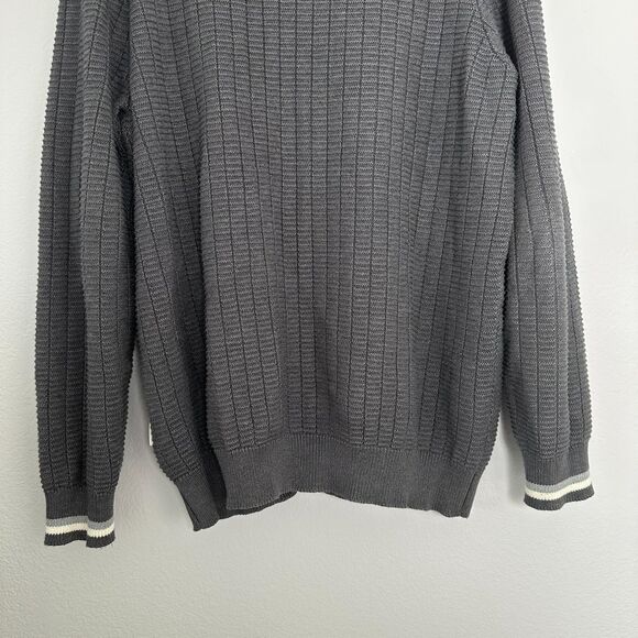 Ben Sherman Men's Varsity V-Neck‎ Sweater Charcoal Heather Size XL - Picture 10 of 11